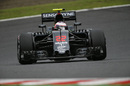Jenson Button behinds the wheel of the McLaren