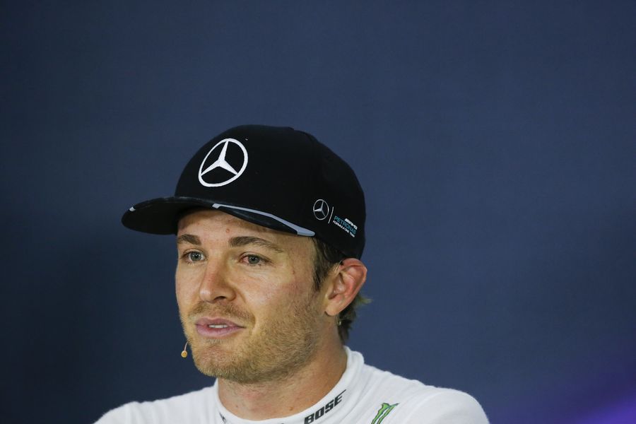 Nico Rosberg in the press conference after race