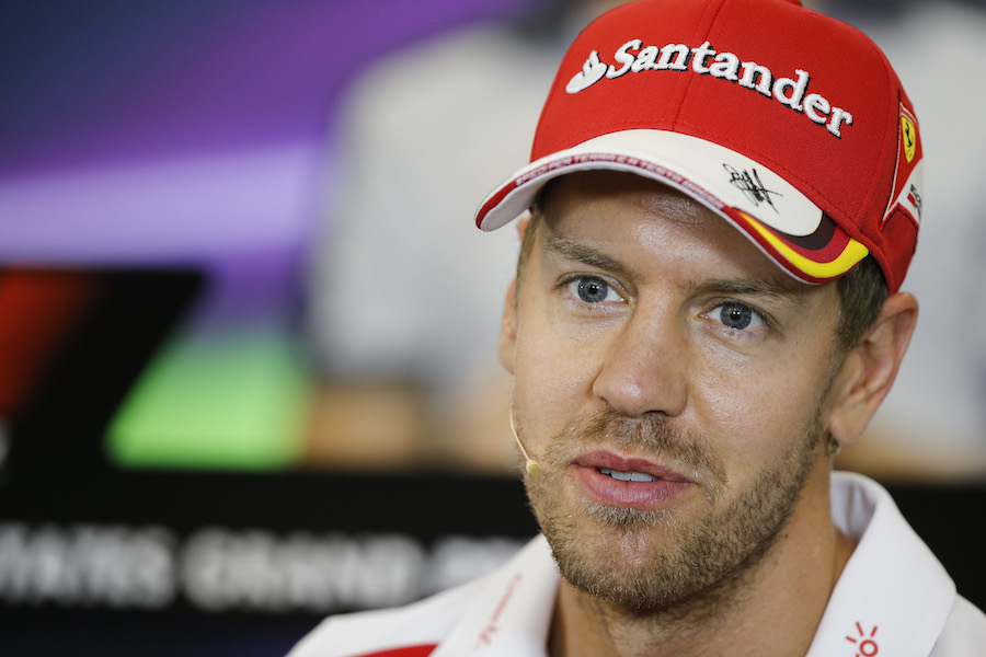Sebastian Vettel in the press conference