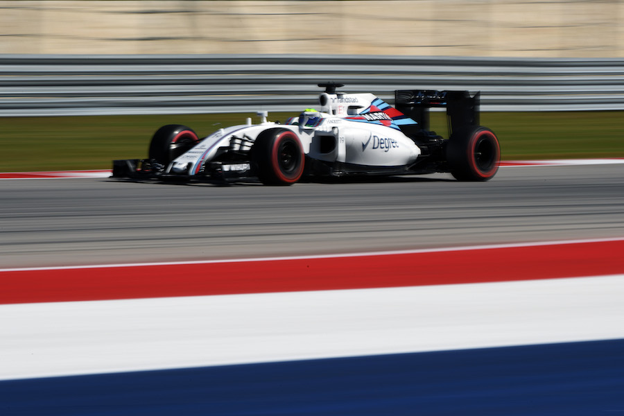 Felipe Massa at speed in the Williams