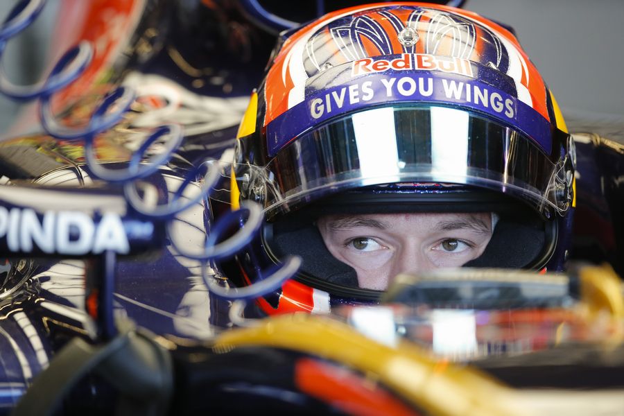 Daniil Kvyat in the cockpit of his Toro Rosso