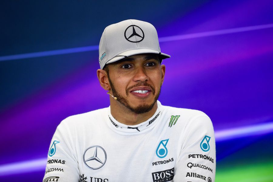 Lewis Hamilton in the post race press conference