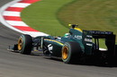 Heikki Kovalainen pushes his Lotus to the limit