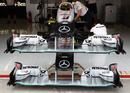 Mercedes front wings stacked up