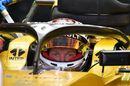 Kevin Magnussen sits in the cockpit with halo