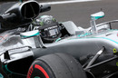 Nico Rosberg heads to track