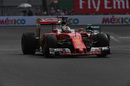Sebastian Vettel behind the wheel of the Ferrari