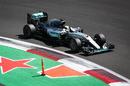Lewis Hamilton turns into the corner
