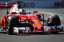 Sebastian Vettel puts on a set of super-soft tyres