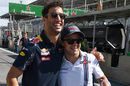 Daniel Ricciardo and Felipe Massa pose for a picture