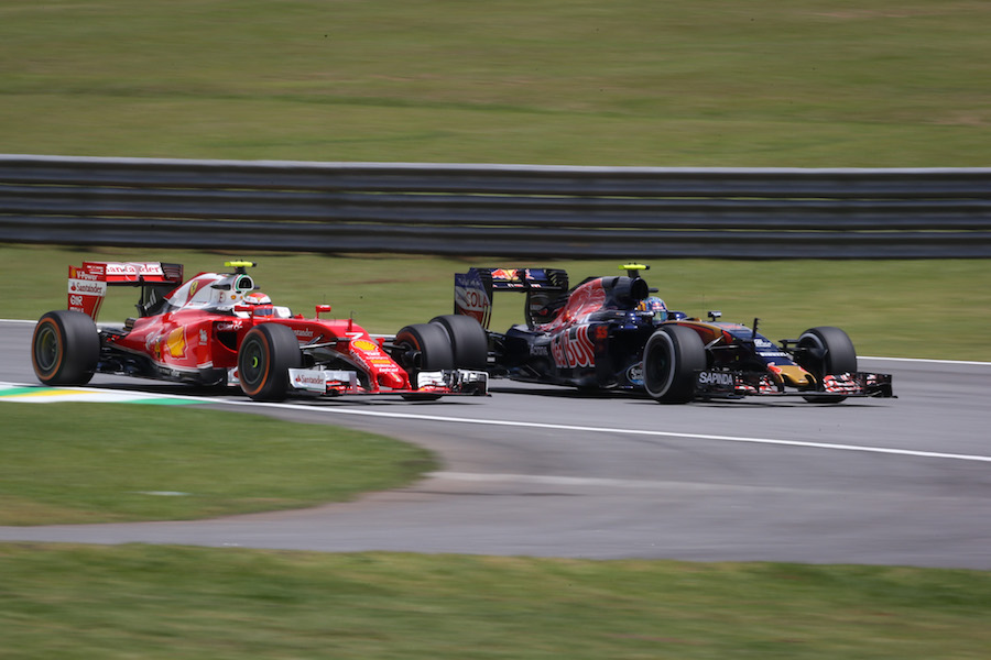 Kimi Raikkonen and Carlos Sainz side by side