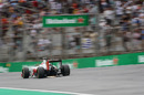 Romain Grosjean pushes hard