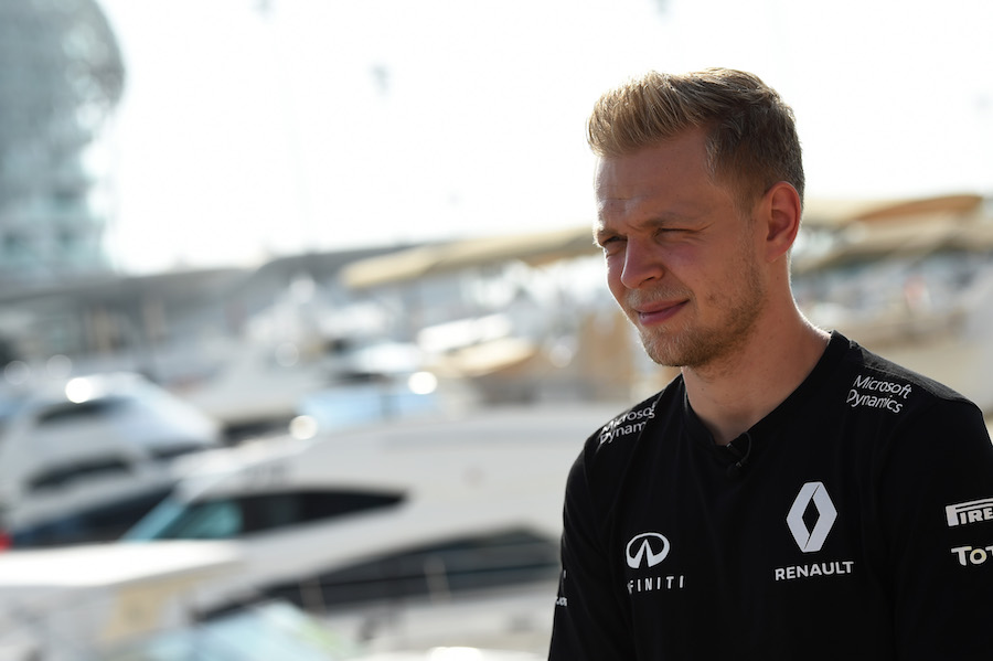 Kevin Magnussen in the paddock