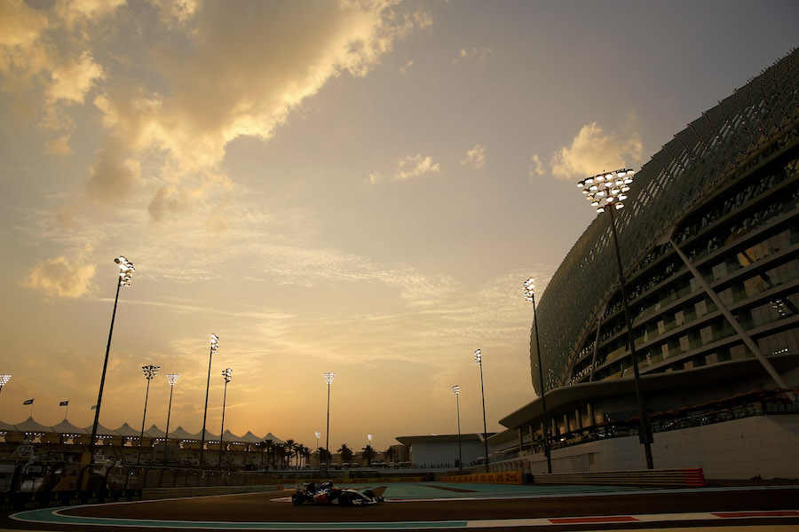 Marcus Ericsson on track during the sunset