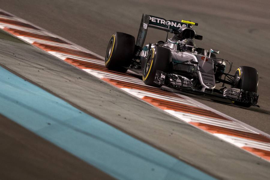 Nico Rosberg on track int the Mercedes