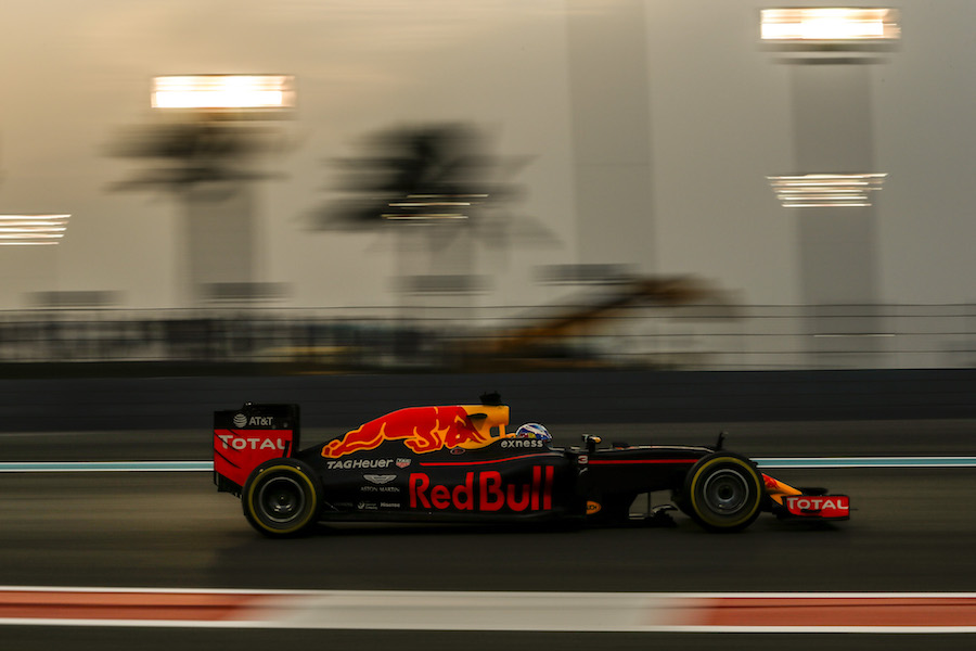 Daniel Ricciardo at speed in the Red Bull