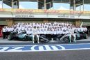 Mercedes team photo in Abu Dhabi
