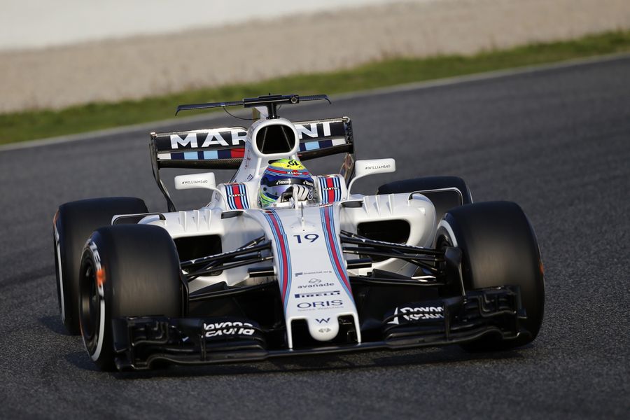Felipe Massa on track in the Williams FW40