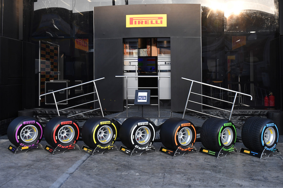 Pirelli tyres in the paddock