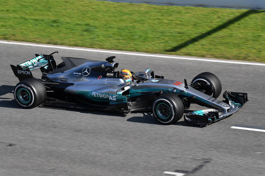 Lewis Hamilton continues a testing program for Mercedes