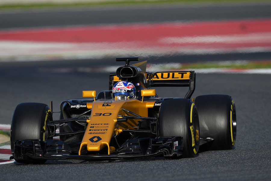 Jolyon Palmer on track in the Renault R.S.17