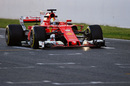 Sebastian Vettel gets some mileage in the Ferrari