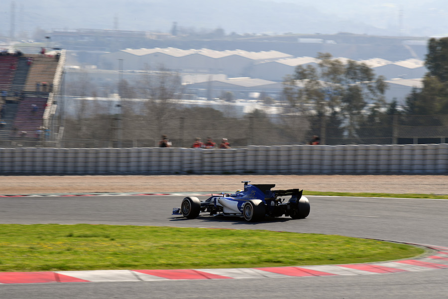 Marcus Ericsson gets some mileage in the Sauber