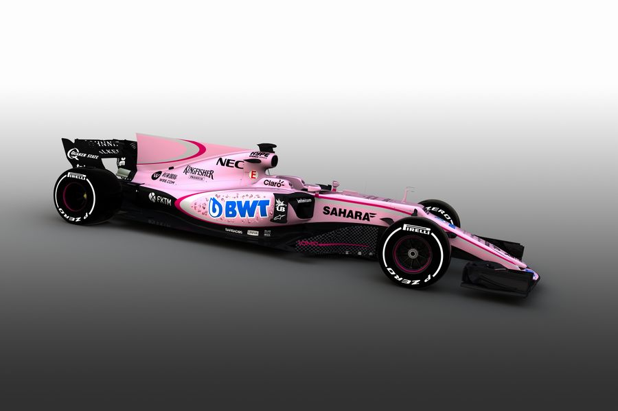 Force India VJM10 with the new livery for the 2017 season