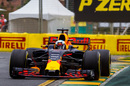 Daniel Ricciardo putting the soft tyres