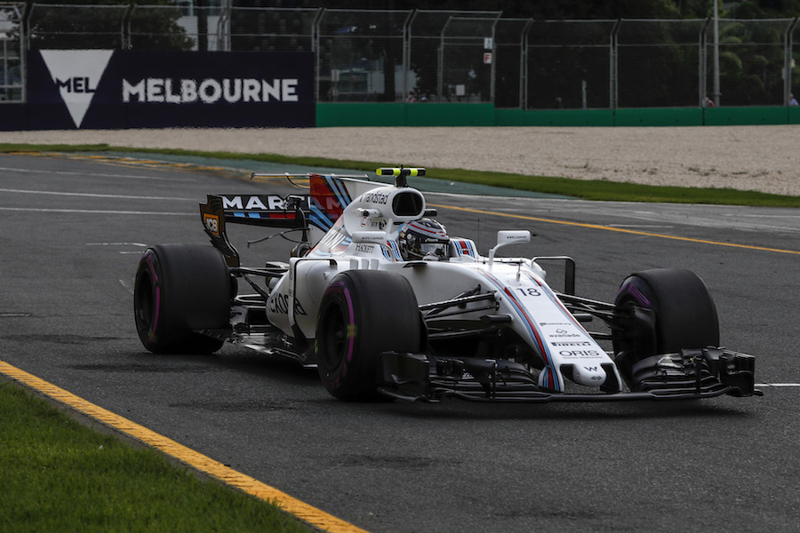 Lance Stroll at speed in the Williams