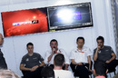 Stoffel Vandoorne, Eric Boullier, Yusuke Hasegawa and Fernando Alonso speak to media after qualifying