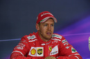 Sebastian Vettel in the press conference after qualifying