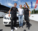 Nico Rosberg joins the German football team at its training camp