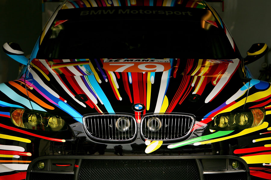 A BMW M3 painted by artist Jeff Koons that will take part in this year's Le Mans 24 Hours