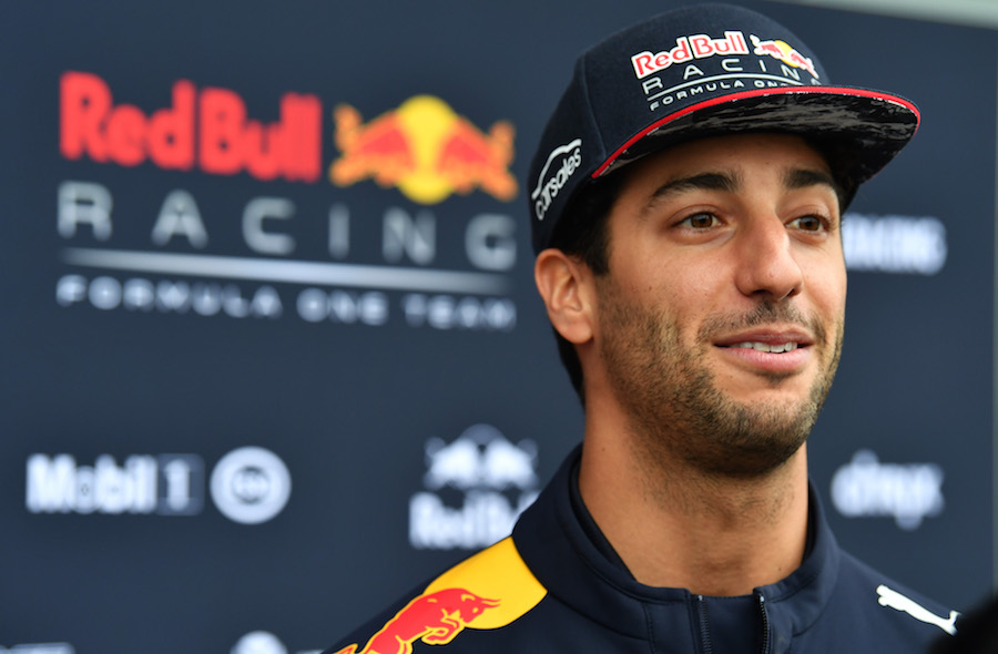 Daniel Ricciardo speaks with media