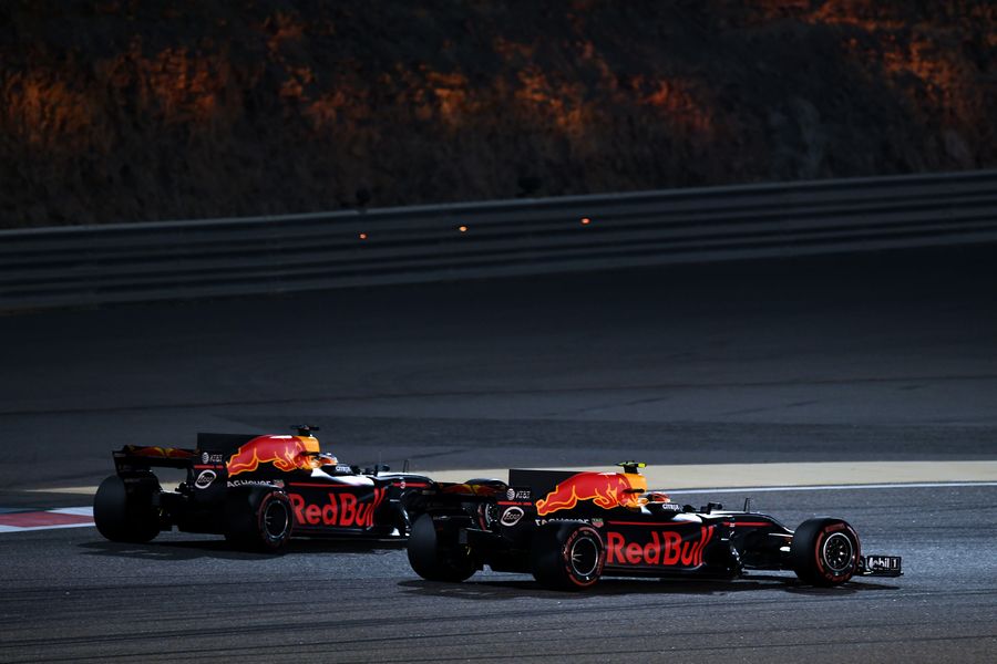 Daniel Ricciardo and Max Verstappen on super-soft tyres