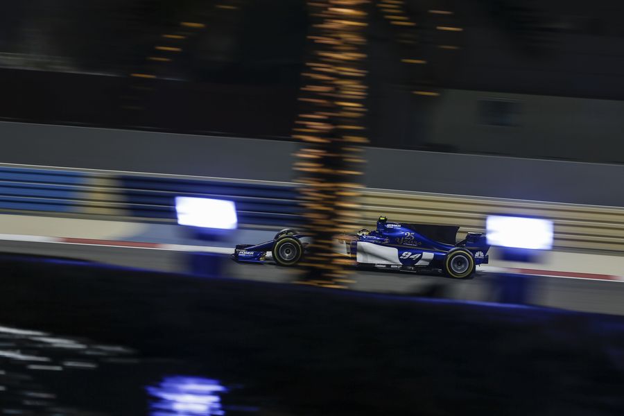 Pascal Wehrlein at speed in the Sauber