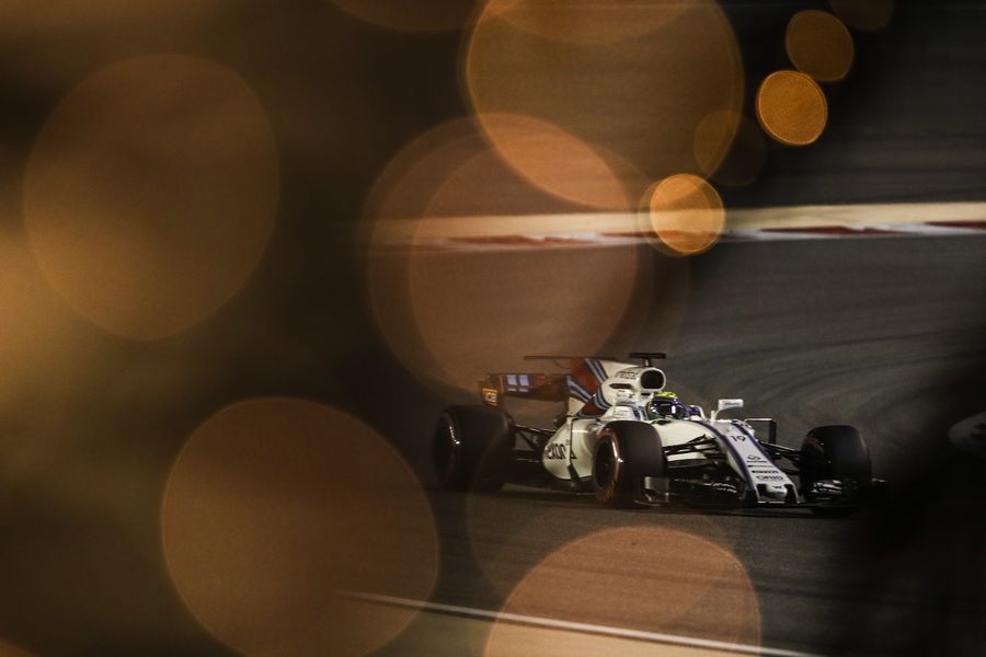 Felipe Massa at speed in the Williams