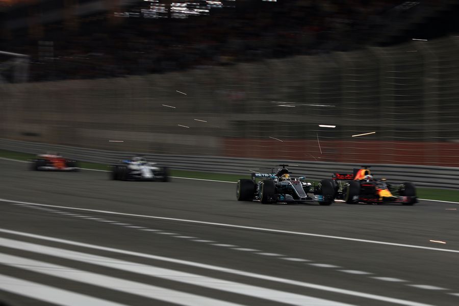 Lewis Hamilton and Daniel Ricciardo side by side