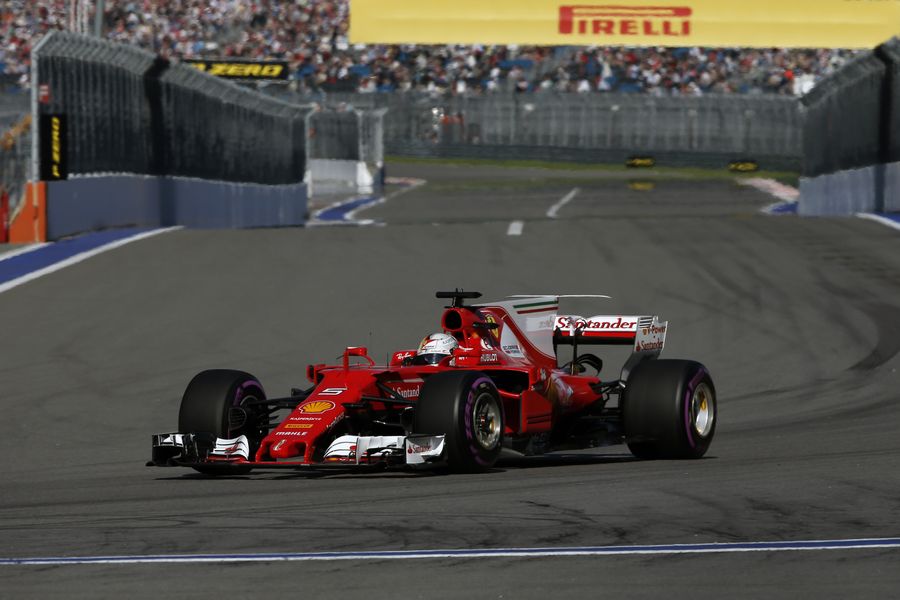 Pole sitter Sebastian Vettel