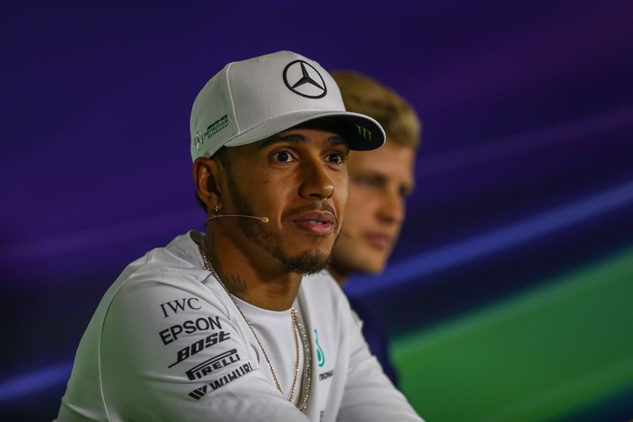 Lewis Hamilton in the Press Conference