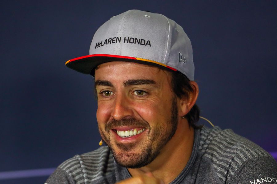 Fernando Alonso looks relaxed in the Press Conference