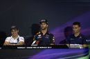Felipe Massa, Daniel Ricciardo and Pascal Wehrlein in the Press Conference
