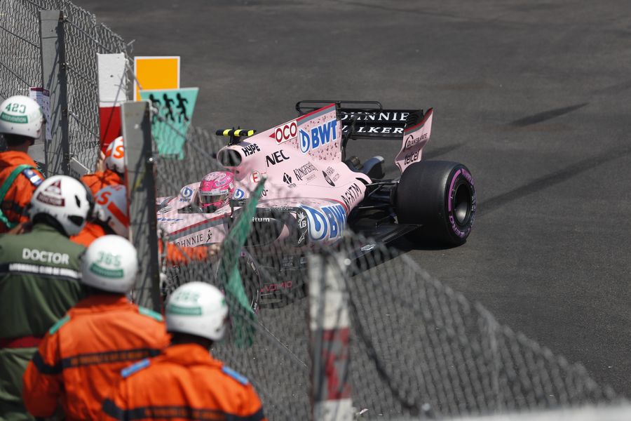 Esteban Ocon crashed in FP3