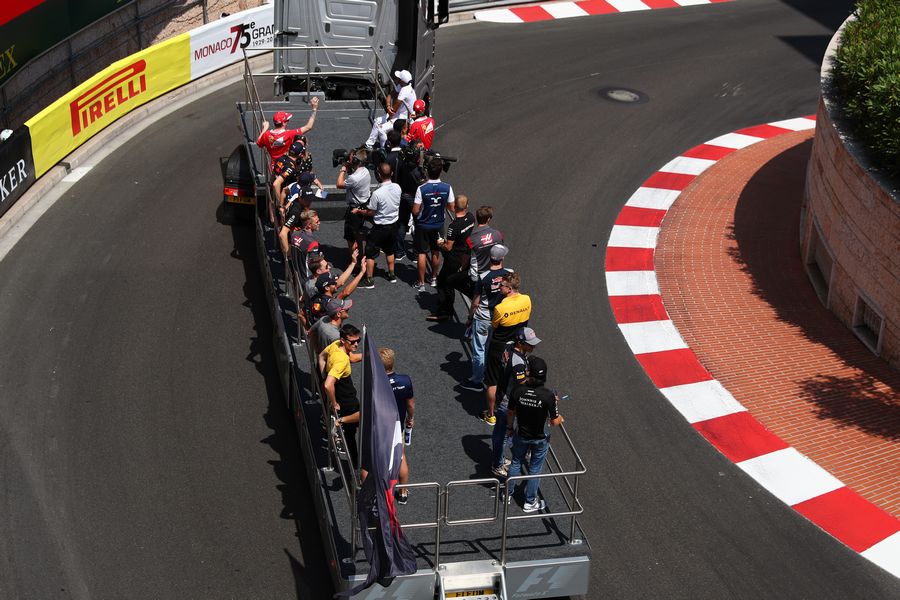 Drivers parade at Monaco Grand Prix