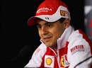 Felipe Massa answers questions in the press conference
