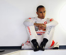 Lewis Hamilton waits to go out before free practice 1
