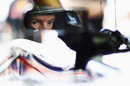 Sebastian Vettel prepares to leave the pits for free practice 1