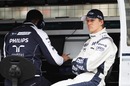 Williams driver Nico Hulkenberg on the pit wall