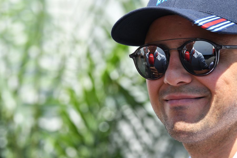 Felipe Massa looks relaxed in the paddock